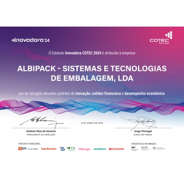 ALBIPACK Recibe el Estatus Inovadora 2024 Otorgado por COTEC Portugal